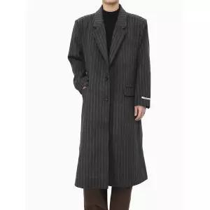 [빌리버스] 남자 울 혼방 스트라이프 겨울 싱글 코트 BYM007_P381224523