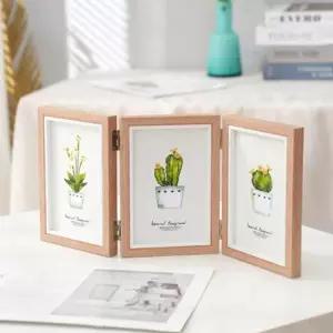 [셀러에이드]5x7 프레임 사진 액자 가족 스탠드 탁상 4x6 접이식 3