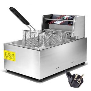 튀김기 전기 튀김기계 소형 치킨 튀기기 바스켓 돈까스 10L 1구