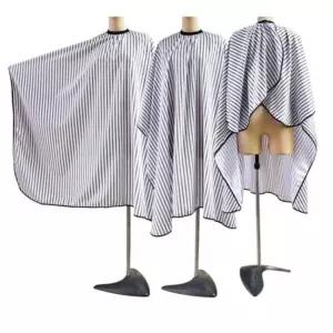 이발보 스트라이프 미용가운 헤어커팅 케이프 앞치마커트 염색 실가운 어깨 탈색 셀프도구 도구