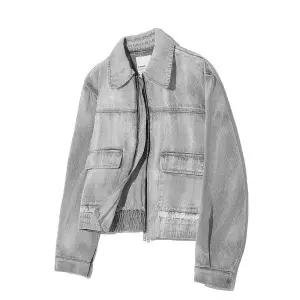 매장정품 코드그라피 CGP (우먼) WAVE 로고 크롭 데님 블루종_그레이 CBCFWJK045GR 689337