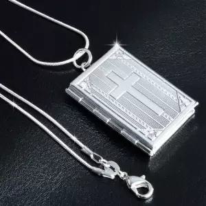 사진 액자 빈티지 십자가 실버 펜던트 패션펜던트 예쁜펜던트 빈티지목걸이 팬던트목걸이