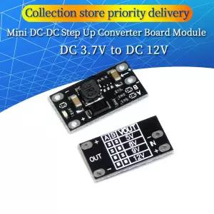 미니 DC-DC 부스트 스텝 업 컨버터 보드 모듈 전압 조정기 PCB 보드 모듈 리튬 배터리 부스트 3.7V-12V