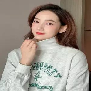 여자 스트라이프 베이직 목이 따뜻한 페이크 목폴라 레이어드목티 공갈폴라 페이크반폴라