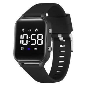 라바레도 소년 소녀용 디지털 시계 만보계 스톱워치 진동 알람 방수 스포츠 시계 10대 생일 크리스마스 선물용 앱 피트니스 트래커 시계 없음