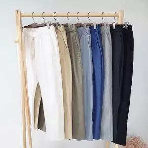 [제니유]핏츠 남자 9부 여름 린넨 밴딩 바지 슬랙스 남성 팬츠_P324957941