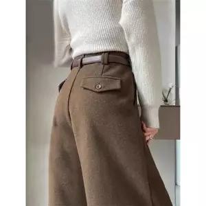 팬츠 여사친 롱 모직 슬림 트렌디 와이드 통 아이템 정장 HT1