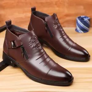 여자신발 워커힐 빈티지 옆지퍼 빅사이즈 워커 미들 미끄럼 방지 고무창 단화 원템5