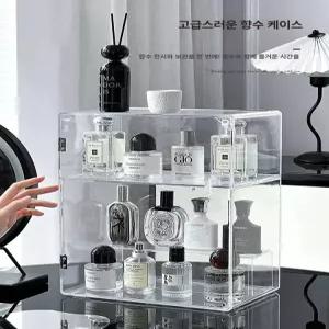 화장품 향수 투명 아크릴 정리함 수납함 전시 케이스 서랍 보관함