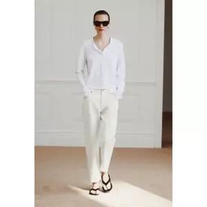 자라 ZARA JEANS ZW COLLECTION CIGARRETE 미드라이즈 - 화이트1261878