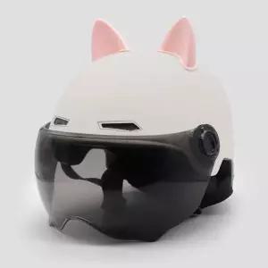 고양이헬멧 스쿠터 반모헬멧 빈티지 귀여운 경량 커플