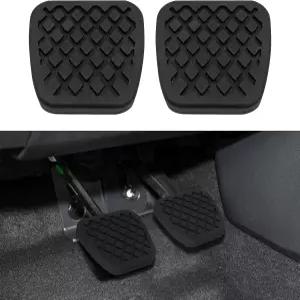 PACLVIO 2PCS 고무 브레이크 클러치 페달 패드 커버 미끄럼 방지 자동차 교체용 46545-SA5-000 안전 운전을