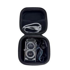 추자오 빈티지 미니 디지털 카메라 액세서리 TLR 스타일의 레트로 방수 여행용 하드 쉘 보호 커버 스트랩 랜야드용 NGAANTYUN 휴대용 케이스