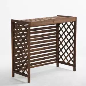 원목실외기커버 대형 발코니 방부목 외부 에어컨 가림막 덮개 야외