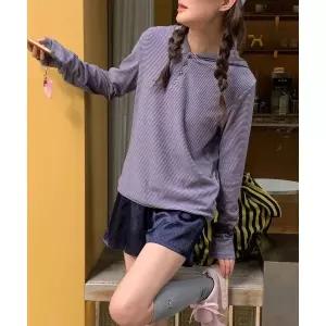 매장정품 코드그라피 CGP (우먼) 스트라이프 피치 기모 후디_바이올렛 CBEFWTH001VI 689247