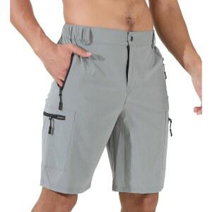 수왕이 남성 하이킹 카고 반바지 퀵 드라이 아웃도어 운동 쇼트 여행 낚시 골프 전술 멀티 포켓 포함 남성용