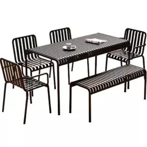 라운드테이블 철제체어4개 세트 테라스 팔걸이 대량구성