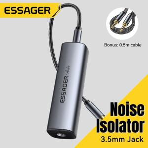 Essager 3.5mm Aux 케이블 오디오 잡음 필터 접지 루프 차단기는 홈 스테레오 자동차 시스템에 대한 취소를