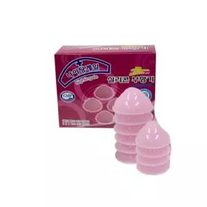 한솔 핑크 중5개 실리콘 수동 소3개 세트 부황기 부항기 [m854E16]