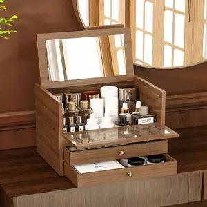 원목 화장품 정리함 서랍형 수납함 메이크업 미니 보석