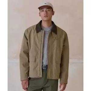 MUSINSA STANDARD 왁스드 CN 헌팅 재킷 [카키 베이지] 402837