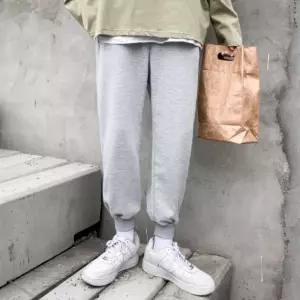 면 트레이닝팬츠 시보리 츄리닝바지 편한 데일리룩