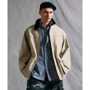 MUSINSA STANDARD 피그먼트 캔버스 헌팅 재킷 [베이지] 402845