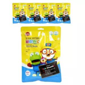 [태양생활건강] 뽀롱뽀롱 뽀로로 비타민C 50정 복숭아맛x5개