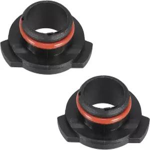 유니피즈 2pcs 블랙 유니버설 9005 HB3 LED 자동차 헤드라이트 어댑터 베이스 전구 소켓 리테이너 홀더