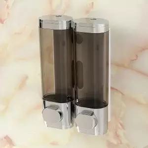 [RIZPICK]잠금락 벽걸이 물비누 디스펜서 2구 300ml 샴푸통