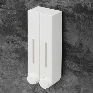 [RIZPICK]클린존 벽걸이 물비누 디스펜서 2구 욕실 샴푸 린스통