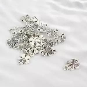 실버 부자재 펜던트 액세서리 키링 목걸이 네잎클로버 네잎클로버팬던트 목걸이팬던트