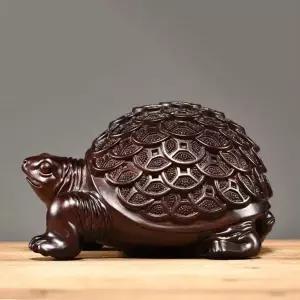 [RIZPICK]인테리어거북이 나무거북소품 풍수장식품 소품 모형 풍수