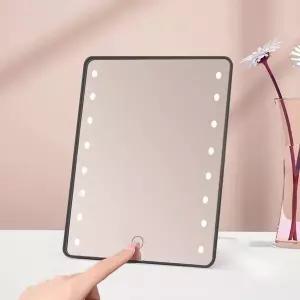 [RIZPICK]3단 밝기 LED 조명거울(블랙) 메이크업거울