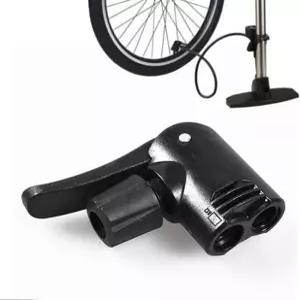 자전거 타이어 튜브용 블랙 3 in 1 듀얼 헤드 에어 펌프 어댑터 밸브 - 사이클 교체 부품 및