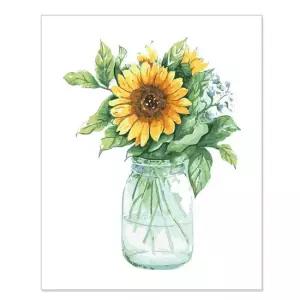 그리기 페인팅 워터 아트 해바라기 글라스 40x50