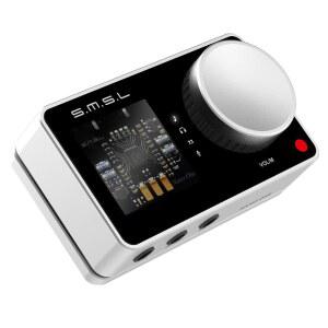 SMSL 나노 ONE 프로 외장 사운드 카드 하이파이 DSP 칩 가상 7.1 서라운드 사운드 Windows / Mac / Phone / Live Stream / Game 3.5mm 헤드폰 출력 마이크 입력 플러그 앤 플레이 무인(실버)