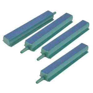 파플라이 수족관 에어 스톤 바 버블러 4팩 베이스 스톤, 어항 및 산소 나노 어항용 사각형 있는 4인치, 소형 버킷 펌프 확산기가 플라스틱