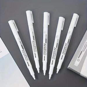 화이트 마커 펜 세트 방수 영구 페인트 DIY 낙서 나무 유리 플라스틱 가죽 지 학교 용품