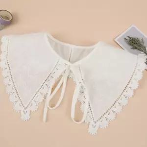 플라워 페이크 레이스 넥카라 카라 넥케이프 패턴 넥케이프 넥카라 목만있는 이너셔츠