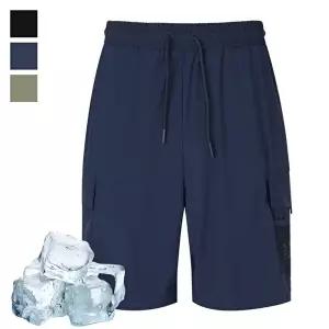 [리빌모아]남자 버팔로 쿨 카고 밴딩 스판 반바지 DD-PTH-618-네이비