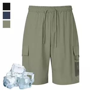 [리빌모아]남자 버팔로 쿨 카고 밴딩 스판 반바지 DD-PTH-618-카키