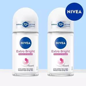 [니베아]니베아 데오드란트 롤온 엑스트라 브라이트 50ml 2개