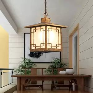 카페 조명 한옥 전통등 천장 인테리어 식당 전등 민속 찻집 나무 샹들리에