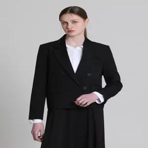 [아날도바시니][아날도바시니(ARNALDO BASSINI)] 자수 테입배색 스판 더블 숏자켓 (택가격 478000원)