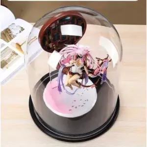 투명 유리케이스 피규어 커버 미니돔 전시용 가정용 쇼케이스 라운드 디스플레이 박스