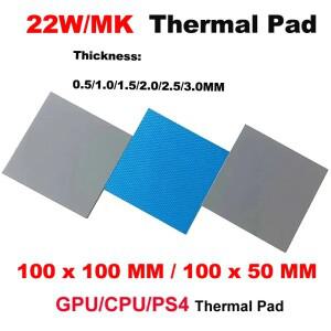 22W/mk 3.0mm 열전도 열 패드 컴퓨터 노트북 GPU VGA 카드 CPU 방열판 냉각 전도성 실리콘 그리스 시트