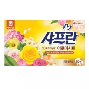 샤프란 시트 섬유유연제 코튼블로썸 50매