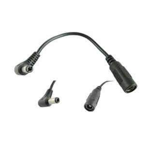 2pcs DC 전원 5.5mm x 2.1mm 남성 90 ° 직각 암 연장 커넥터 케이블 코드 15cm Led CCTV용