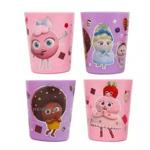 브레드이발소 크림 4P 컵 세트 아동 물컵 양치컵 쥬스